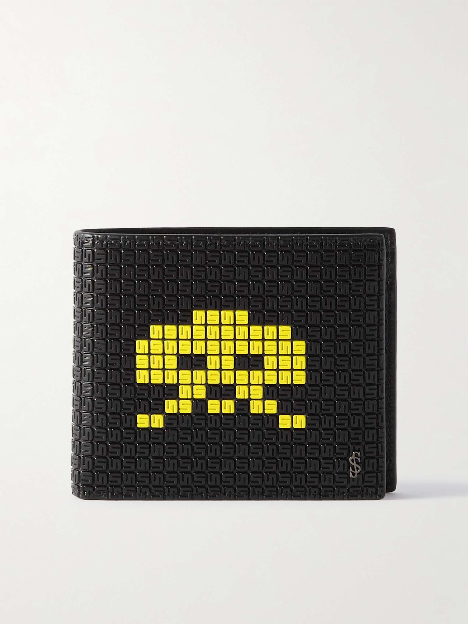 + Space Invaders Printed Stepan Coated-Canvas and Leather Billfold Wallet - 1