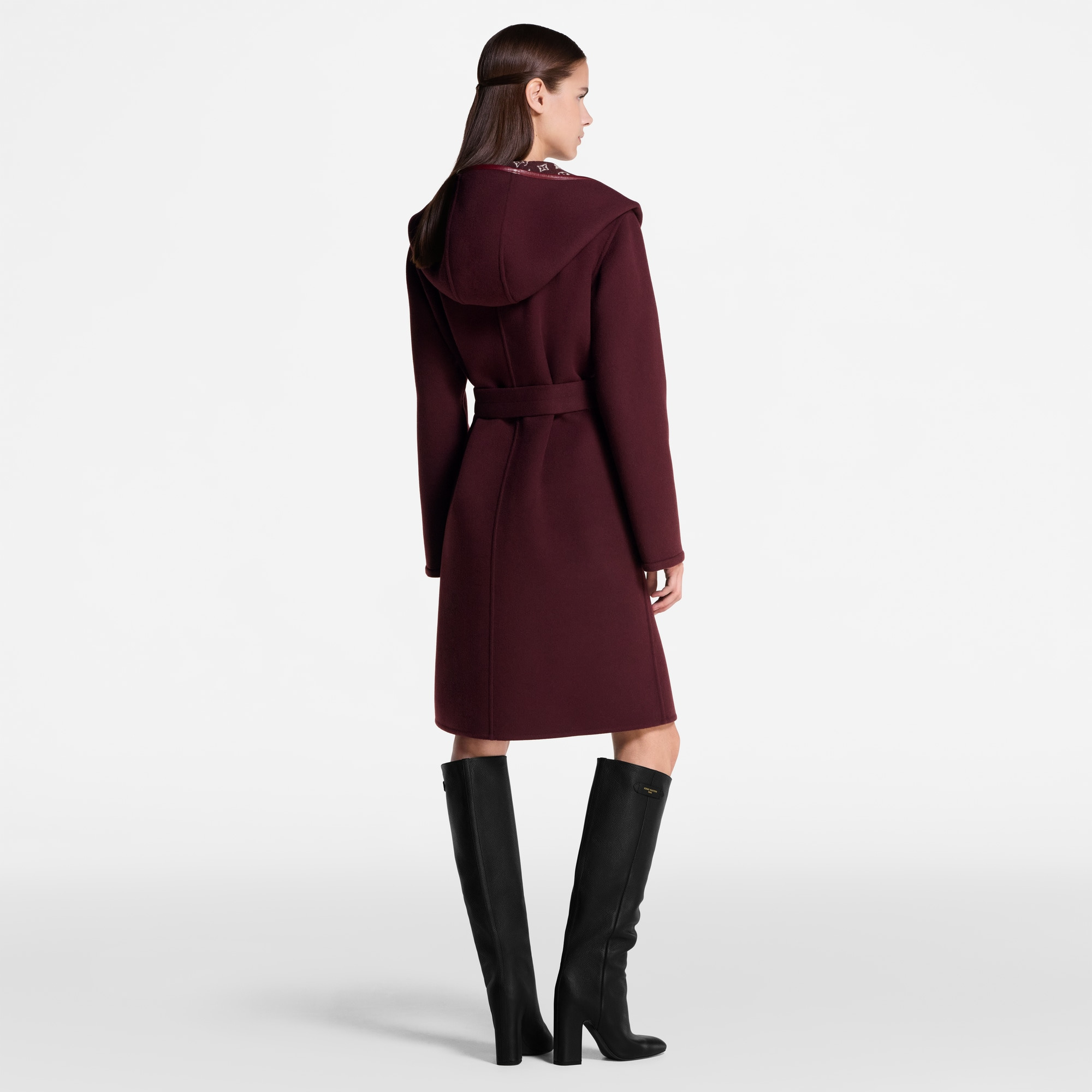 Signature Long Hooded Wrap Coat - 5