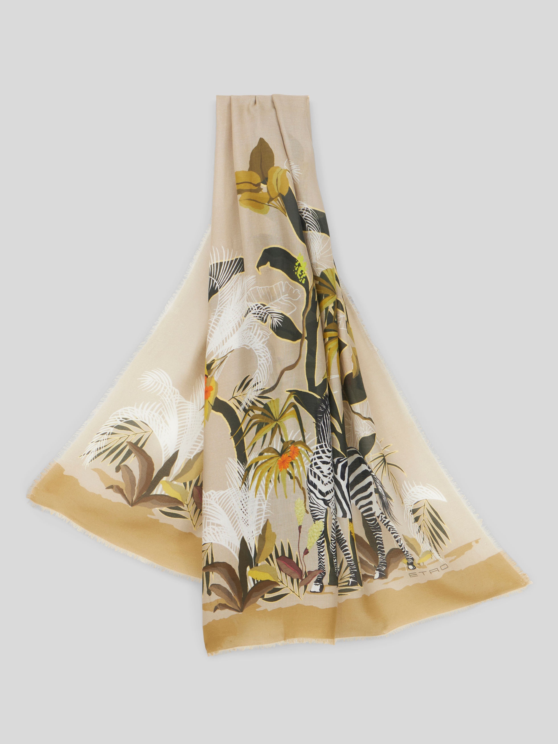 JACQUARD SCARF WITH ZEBRAS - 1