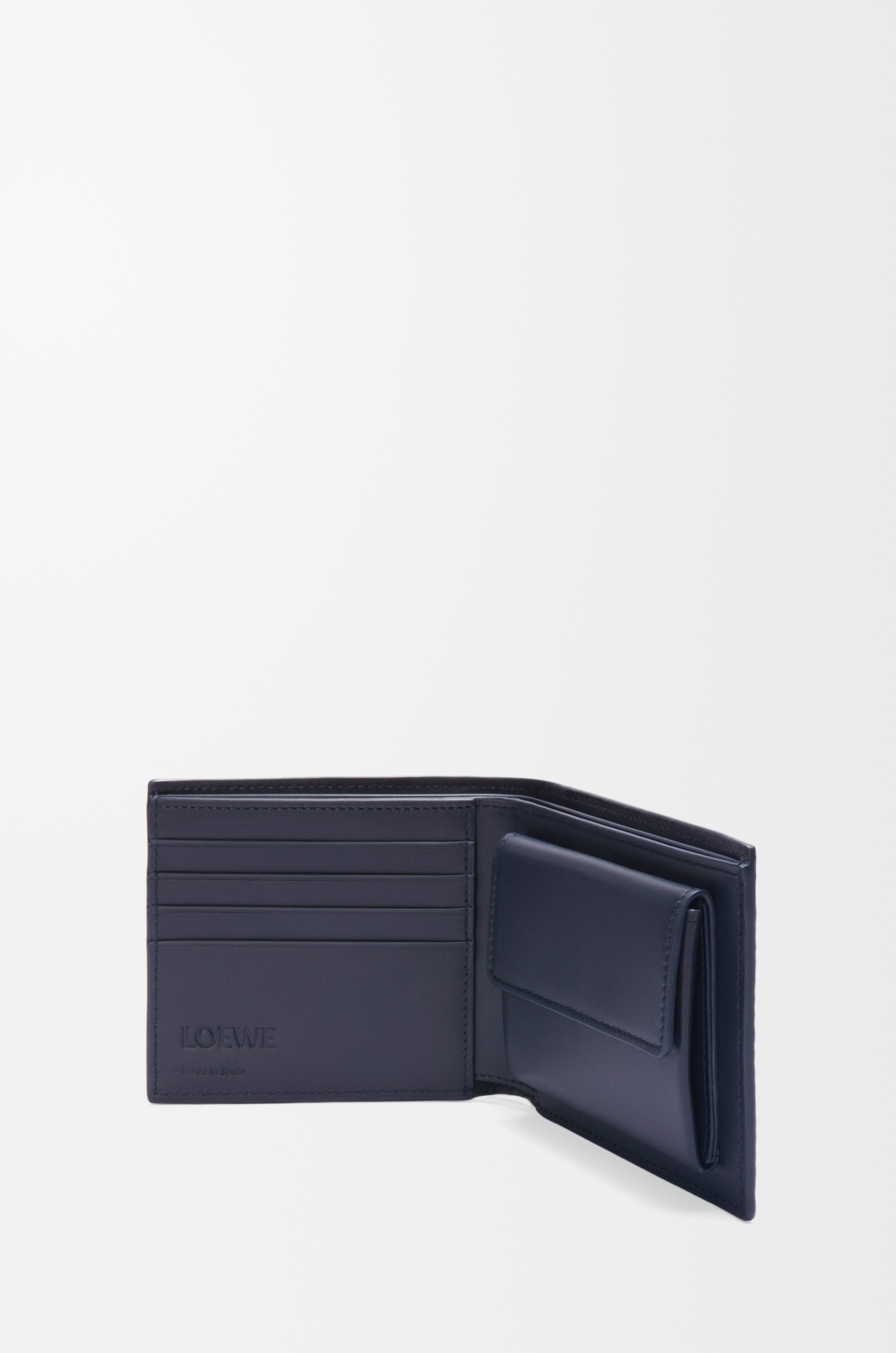 Bifold coin wallet in textured classic calfskin - 3