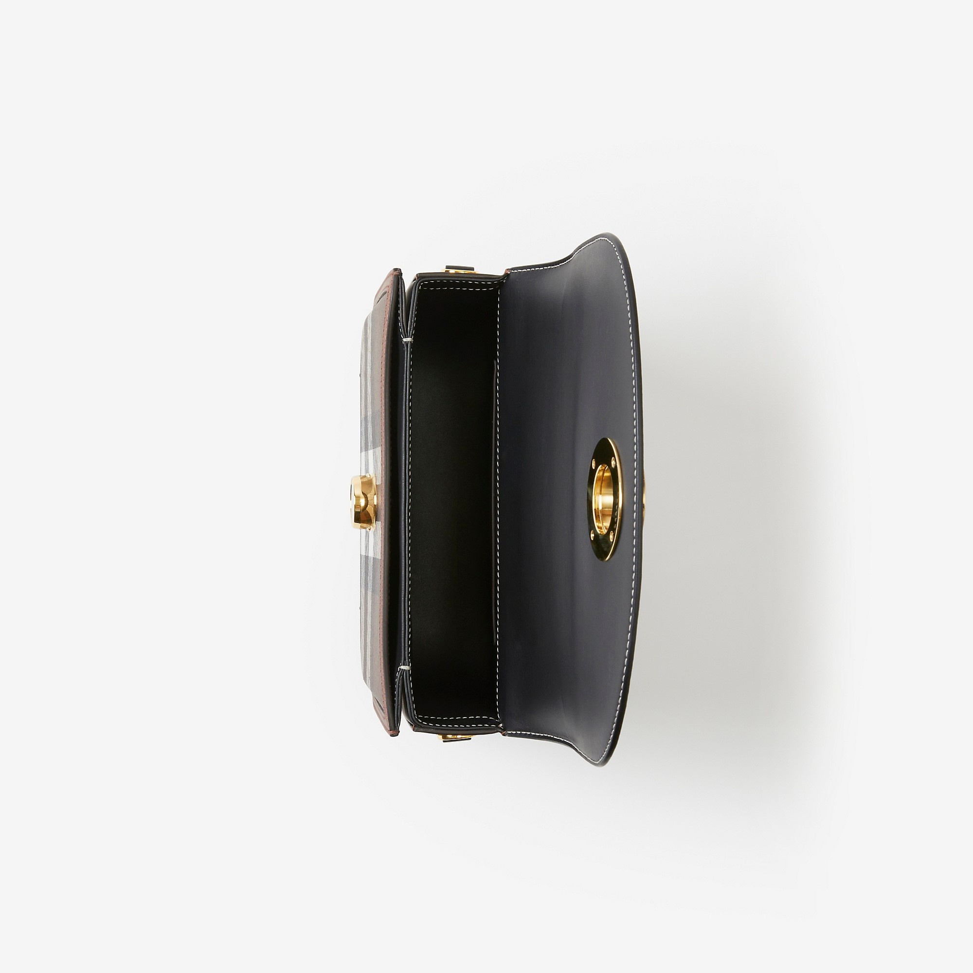 Check and Leather Medium Elizabeth Bag - 4