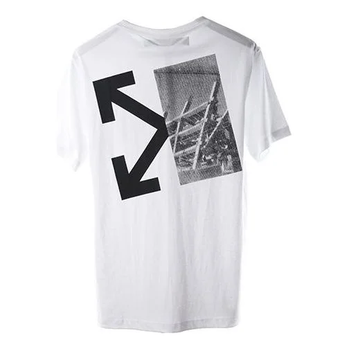 Off-White C/O Virgil Abloh Men'S White Splitted Arrows Over Tee OMAA038E191850100110 - 1