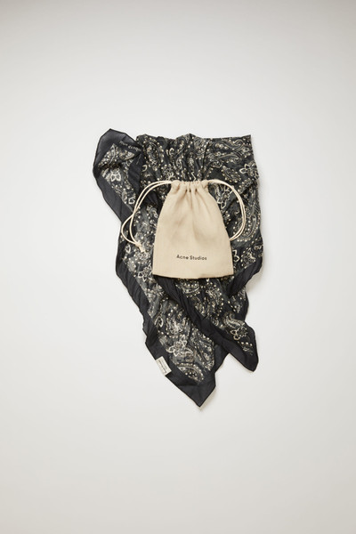 Acne Studios Crinkled cotton-blend bandana black outlook