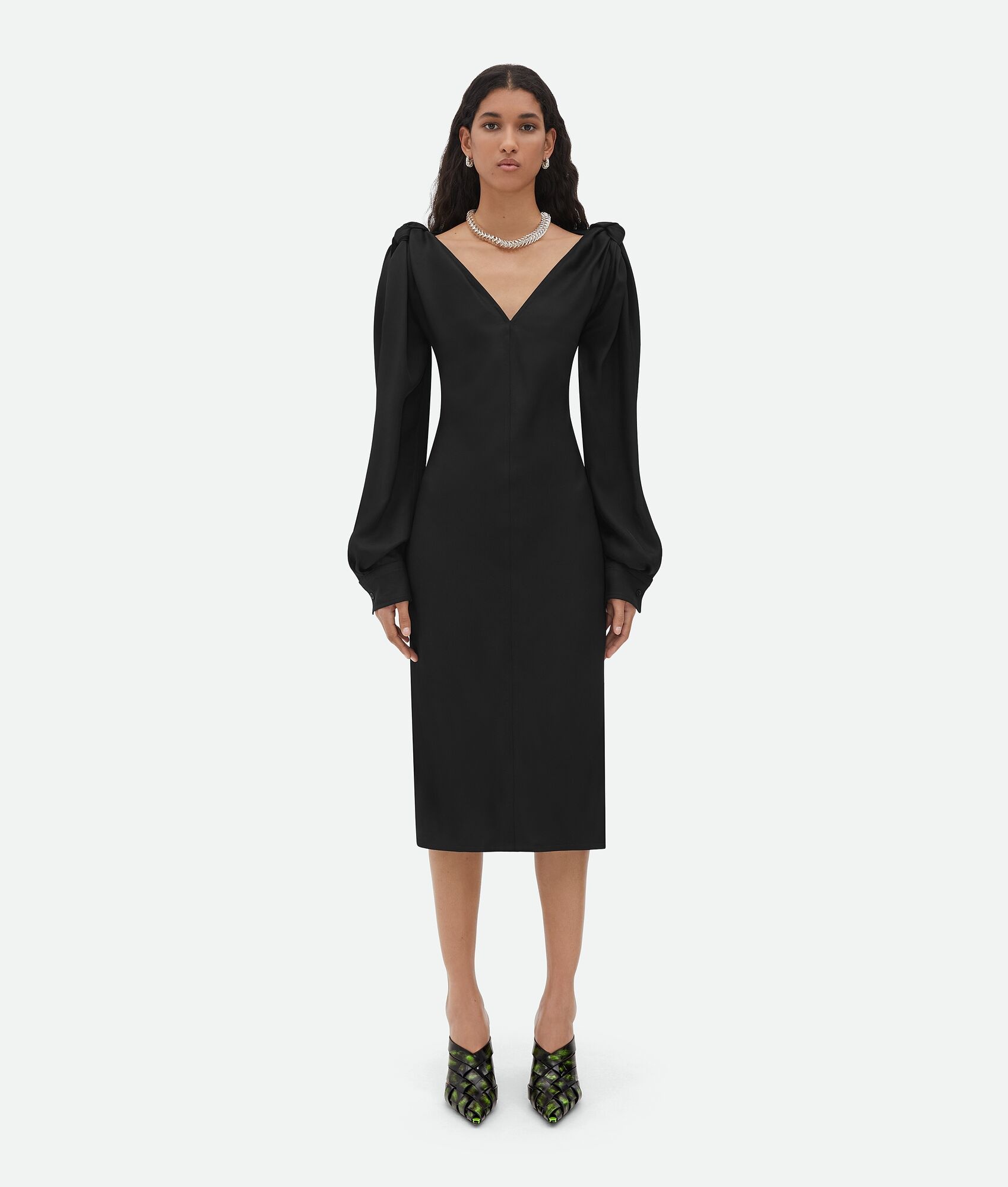 Viscose Midi Dress - 1