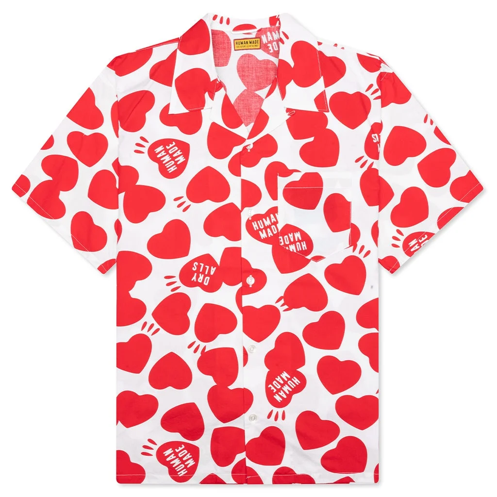 HEART ALOHA SHIRT - WHITE - 1