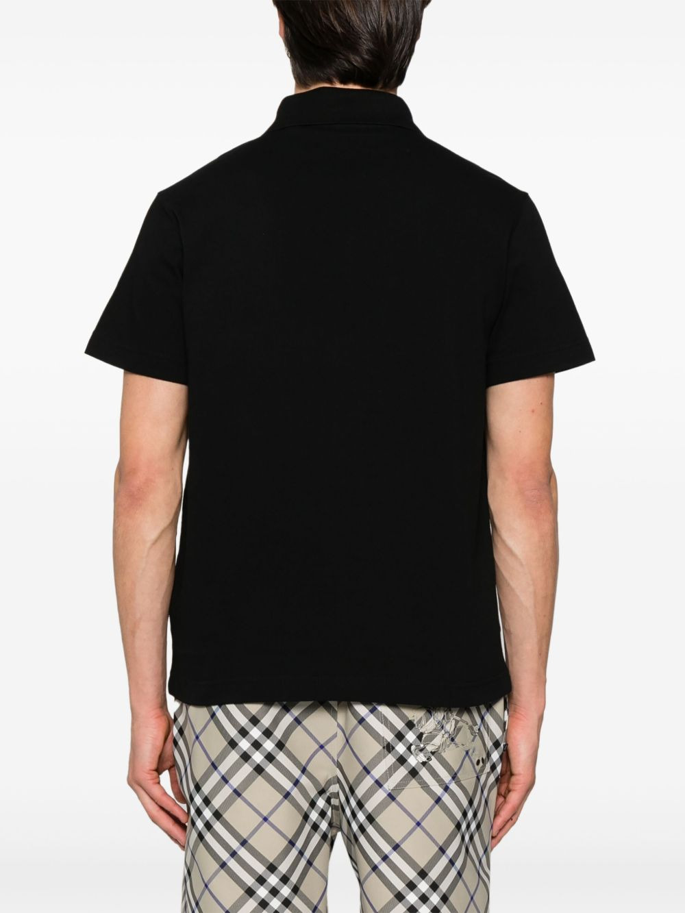 logo-embroidered polo shirt - 3