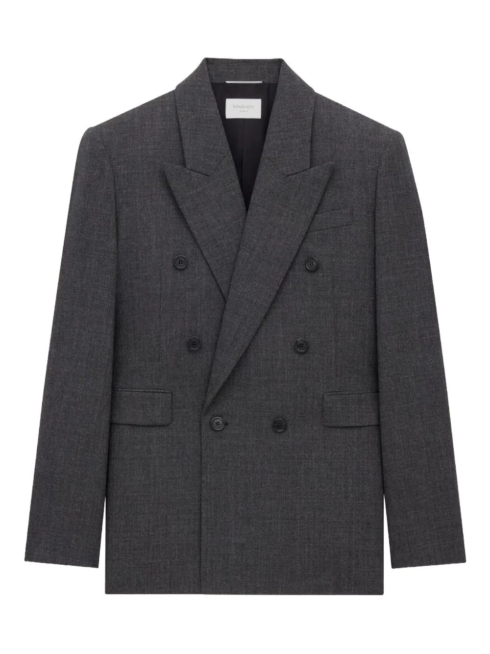 double-breasted wool blazer - 1