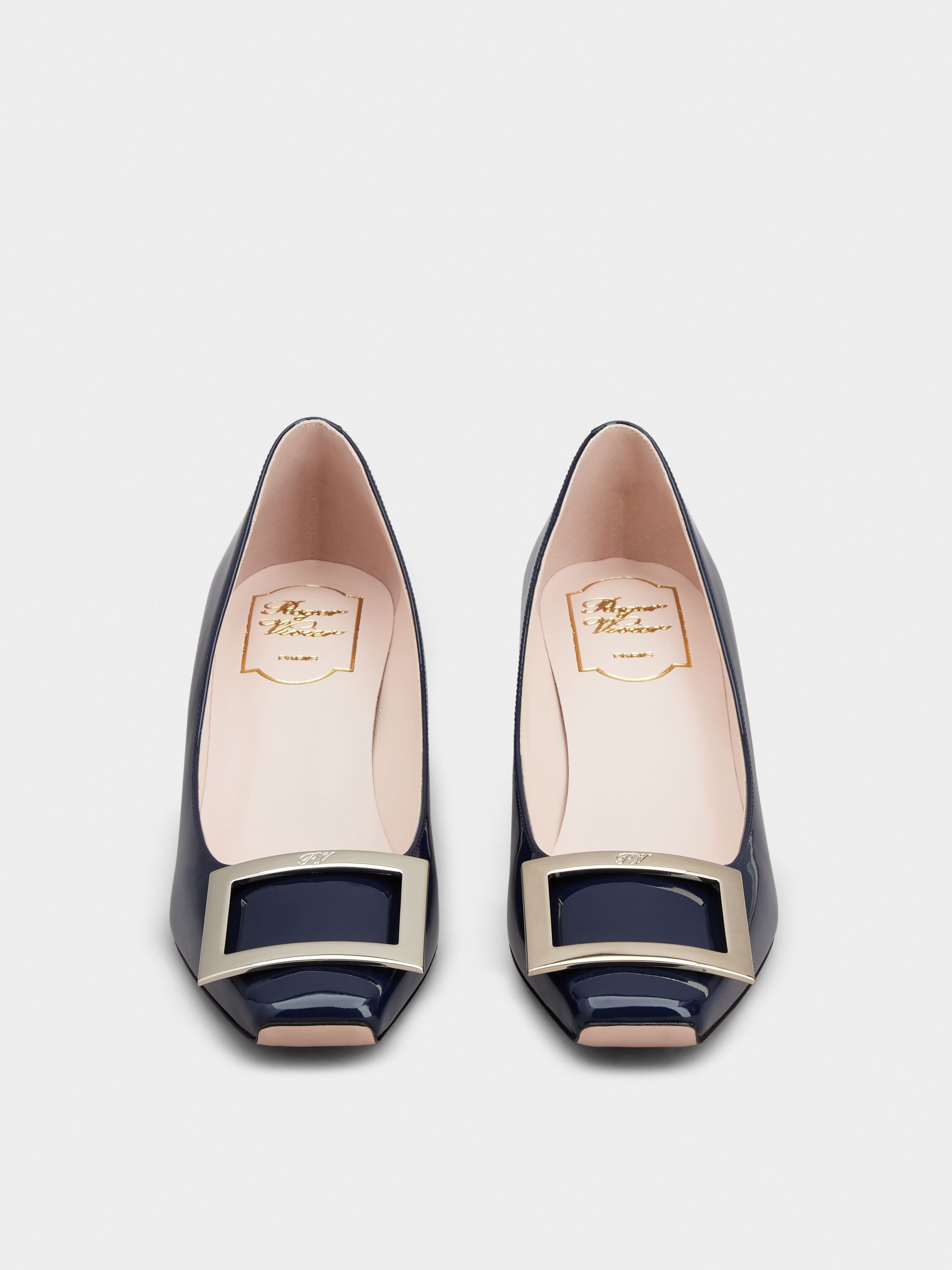 Trompette Metal Buckle Pumps in Patent Leather - 7