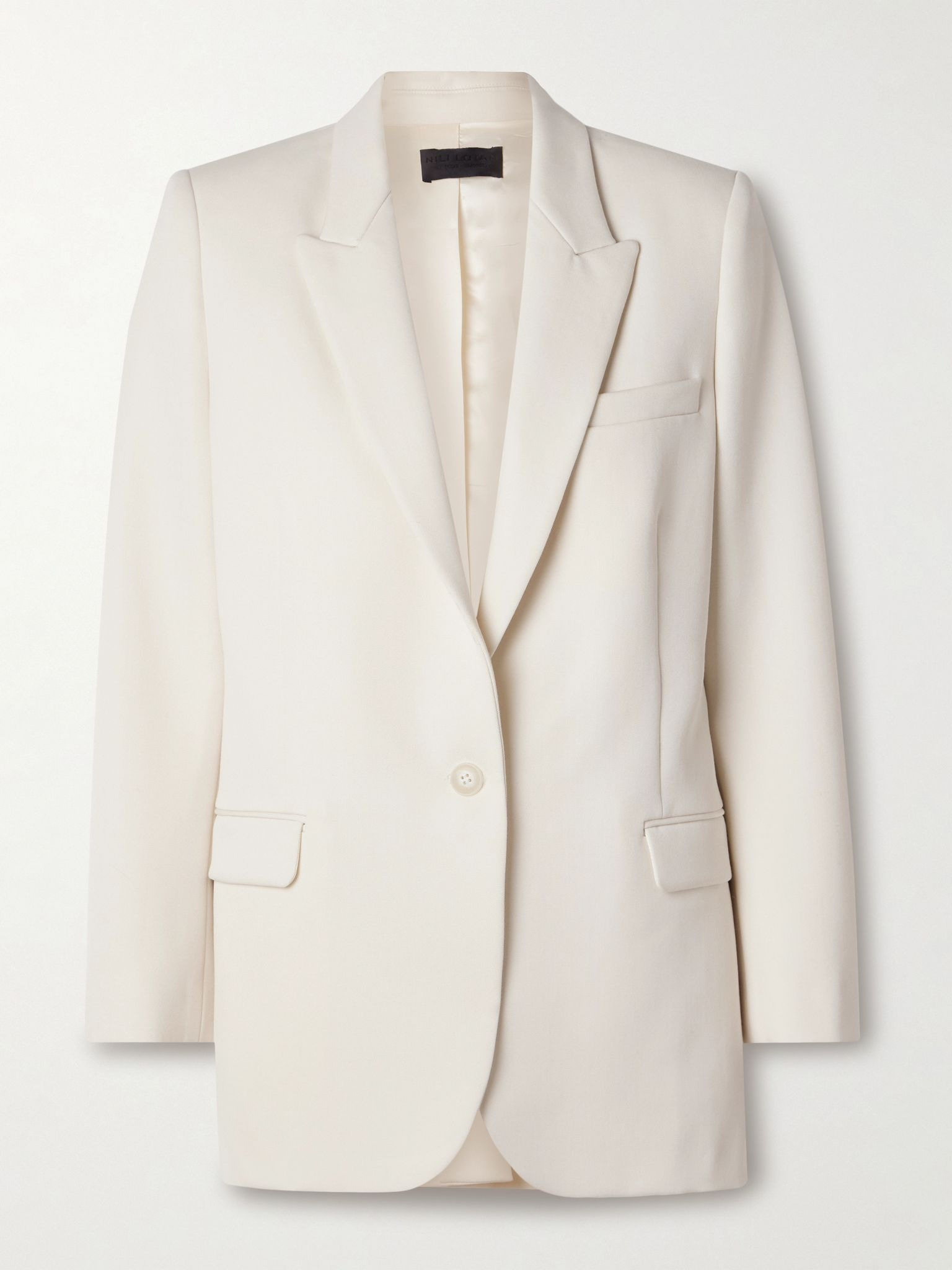 Diane wool-twill blazer Ecru - 1