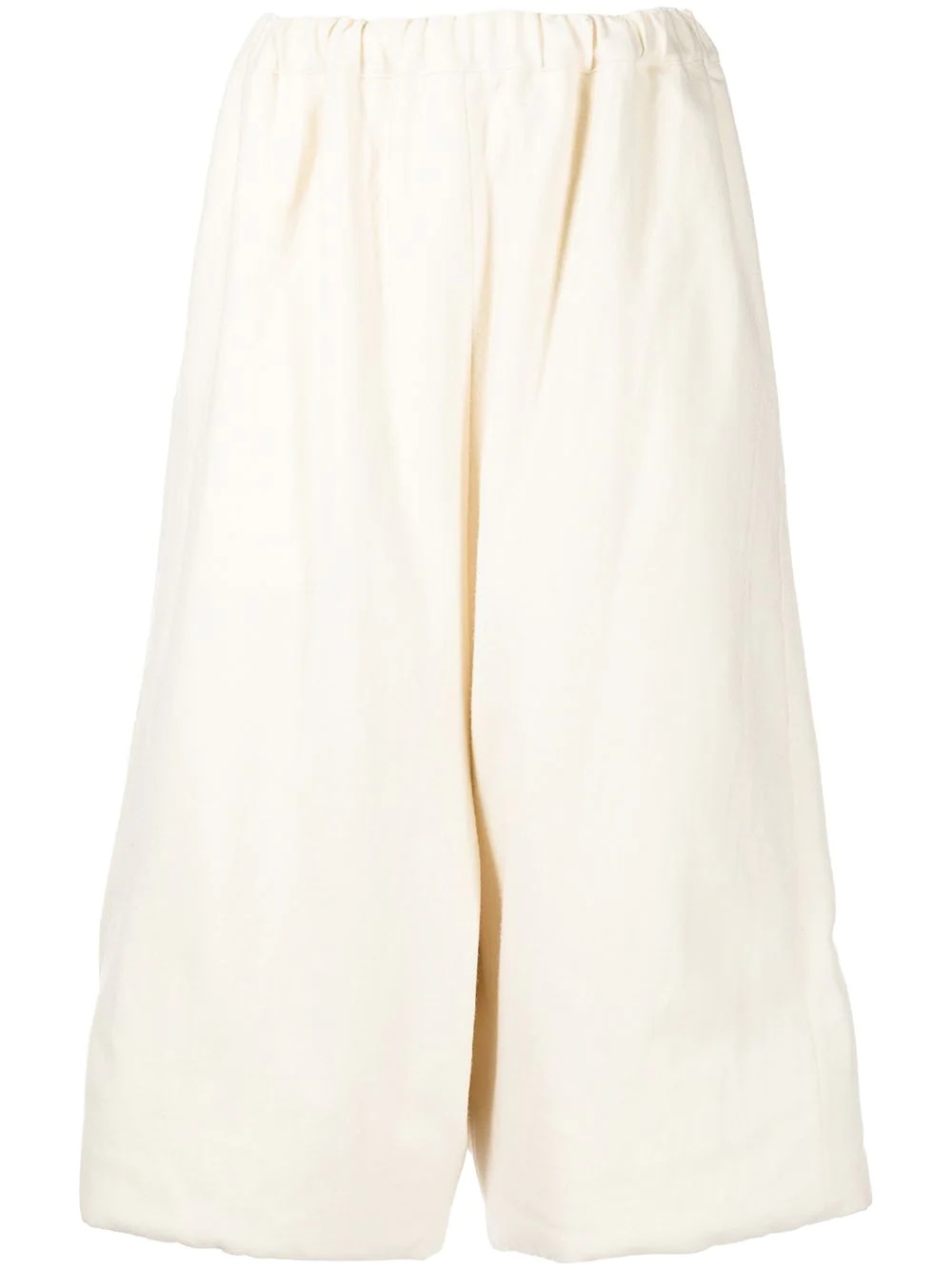 cropped cotton palazzo trousers - 1