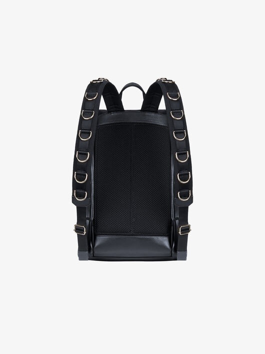 4G LIGHT BACKPACK IN LEATHER WITH METALLIC DETAILS - 4