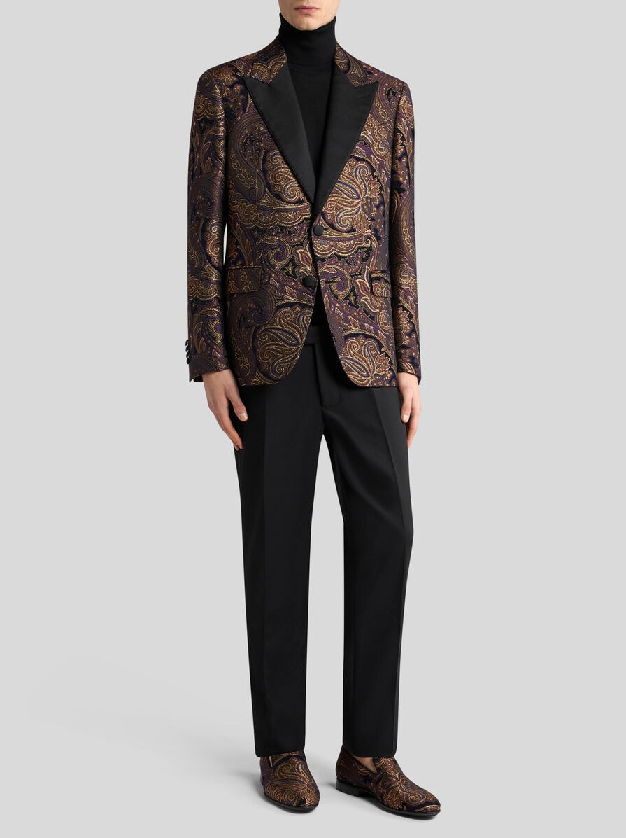 PAISLEY JACQUARD BROCADE BLAZER - 3