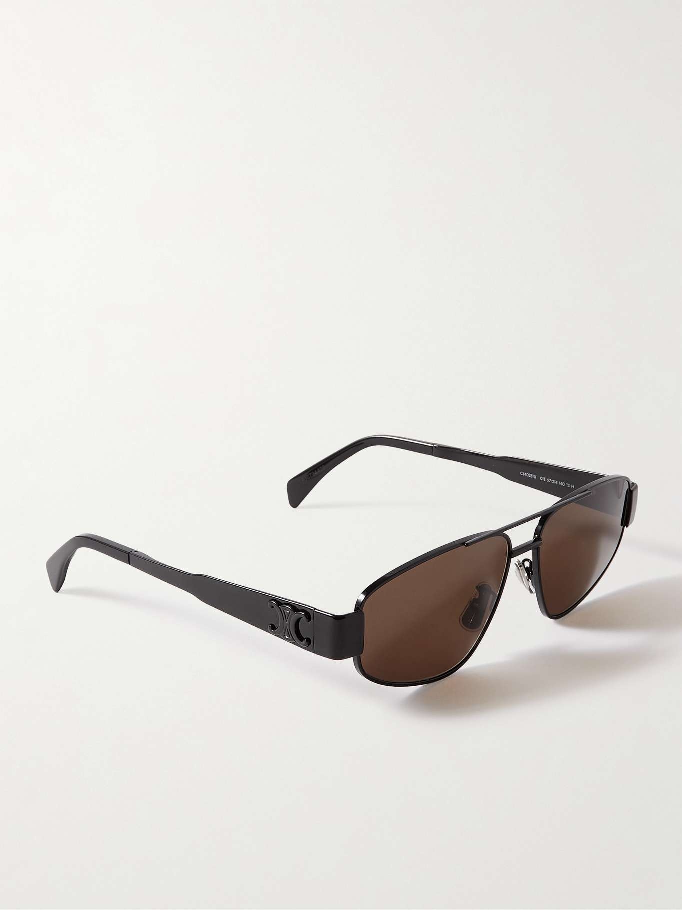 Triomphe aviator-style metal and acetate sunglasses - 3