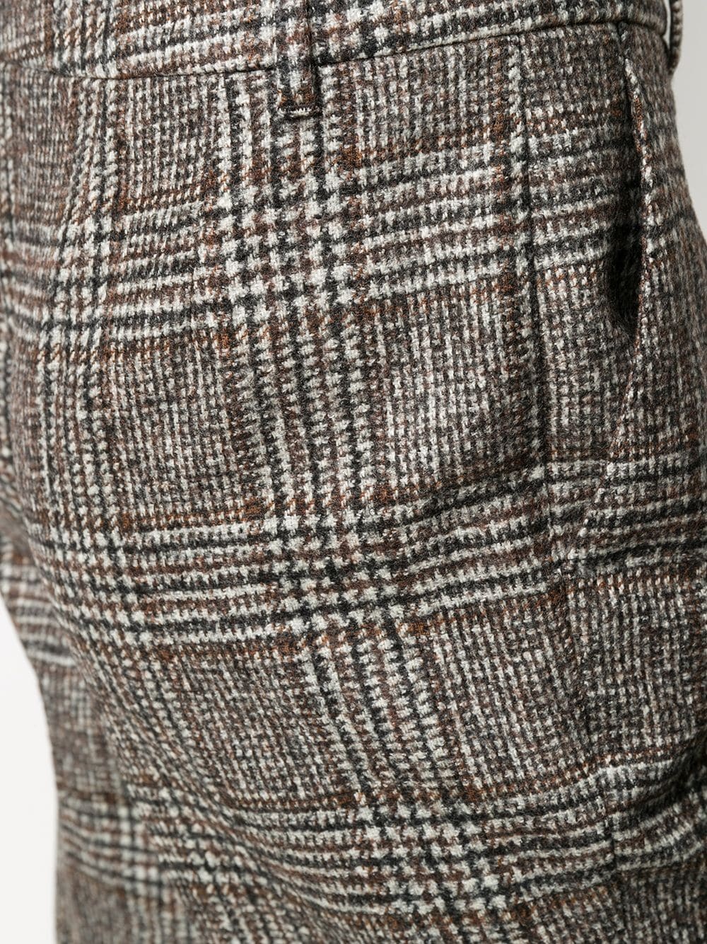 checked slim-fit trousers - 5