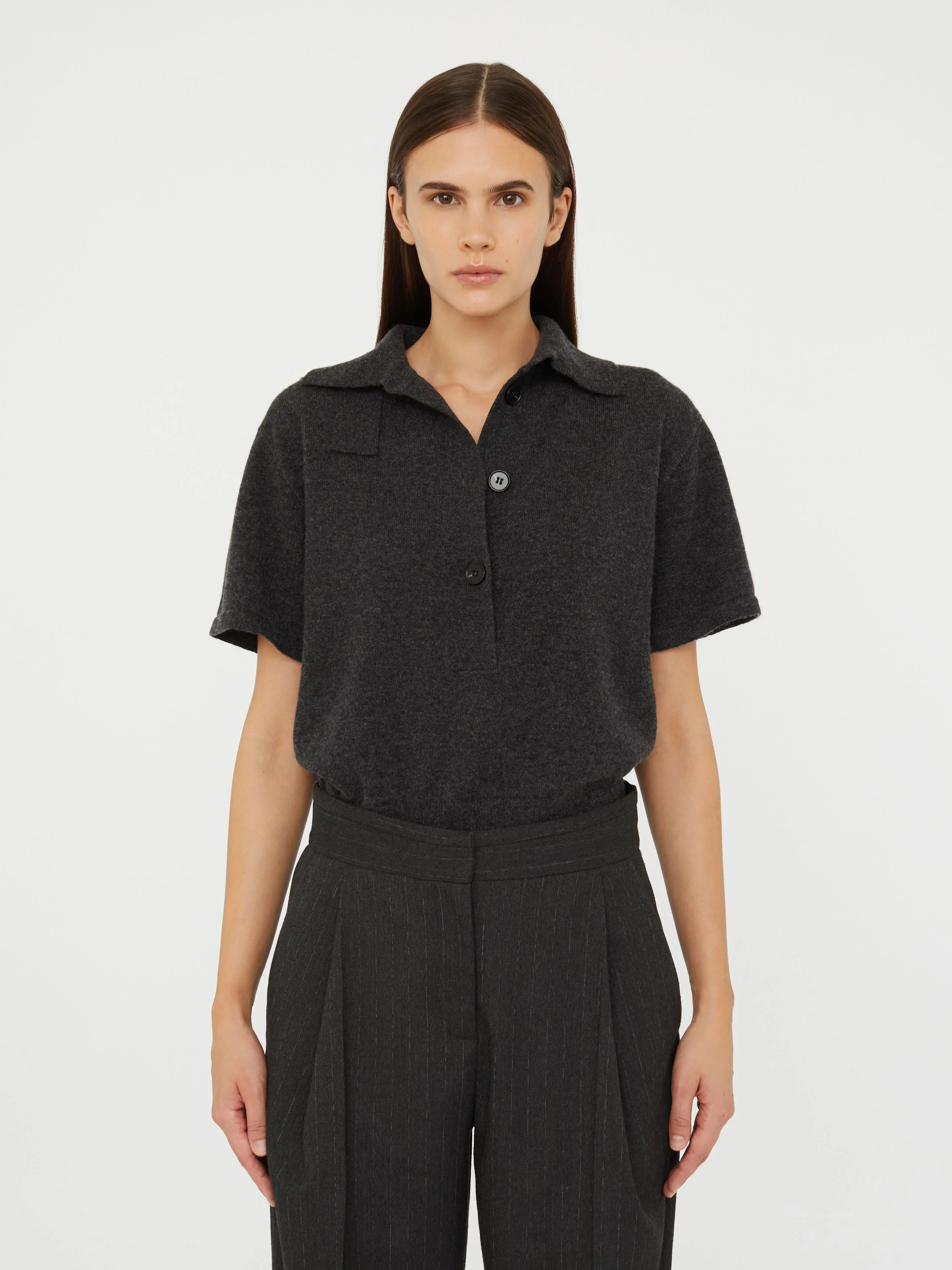 Cashmere Knit Polo - 1