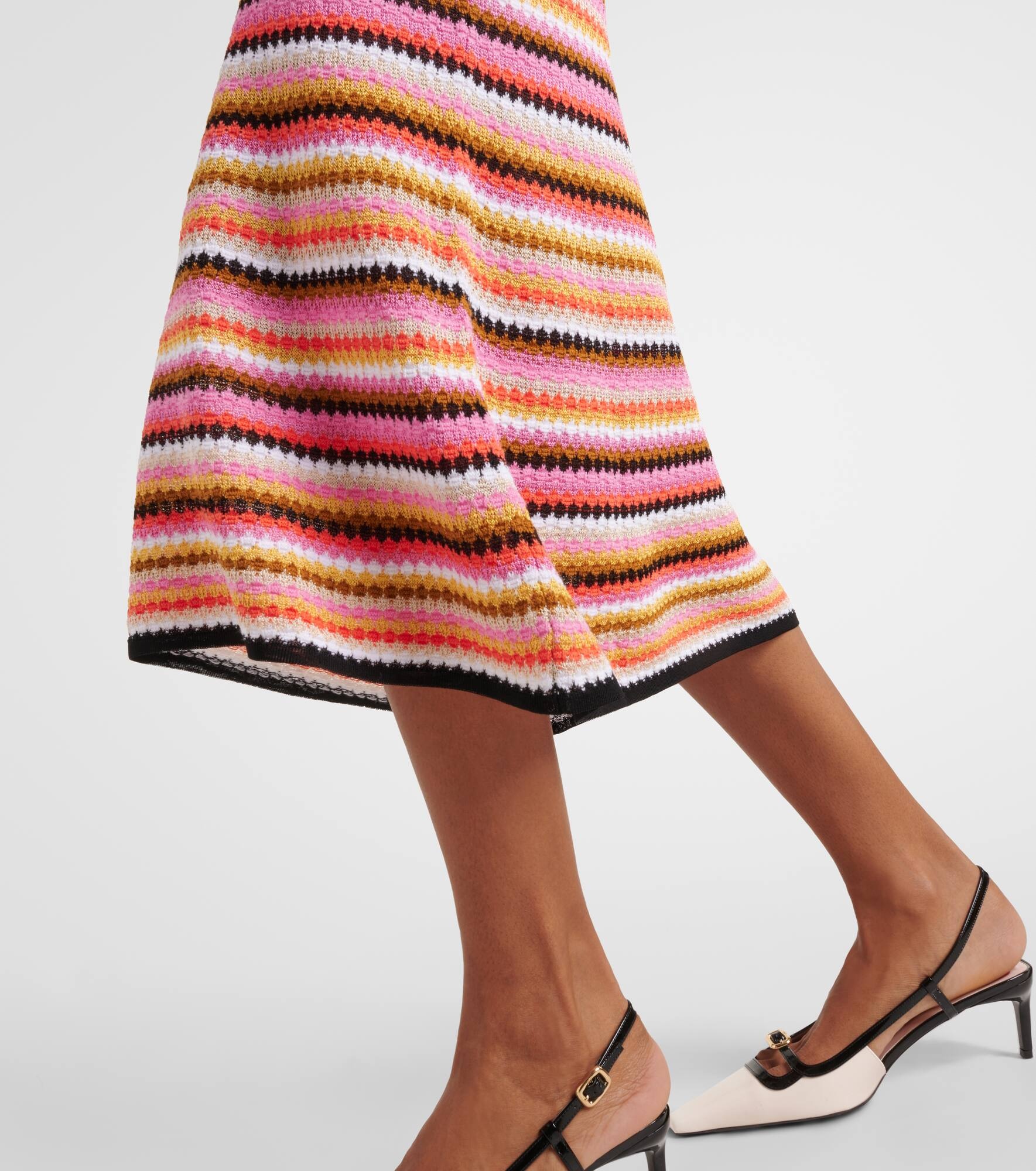 Cotton-blend midi dress - 5