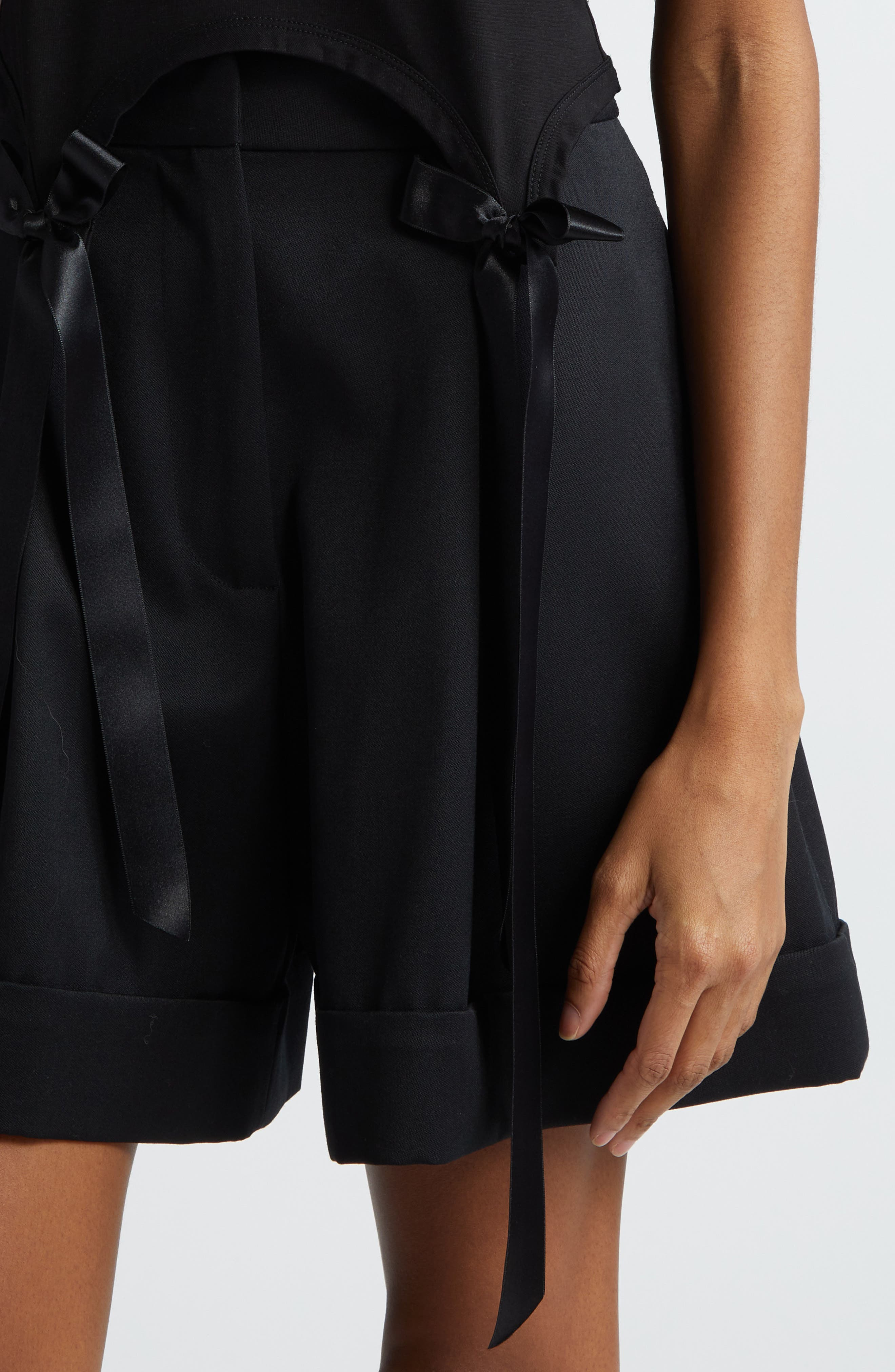 Simone Rocha Easy Bow Tails Cotton T-Shirt in Black at Nordstrom - 5