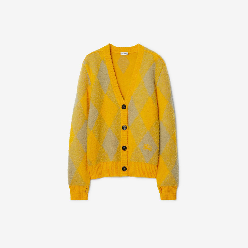 Argyle Wool Cardigan 1