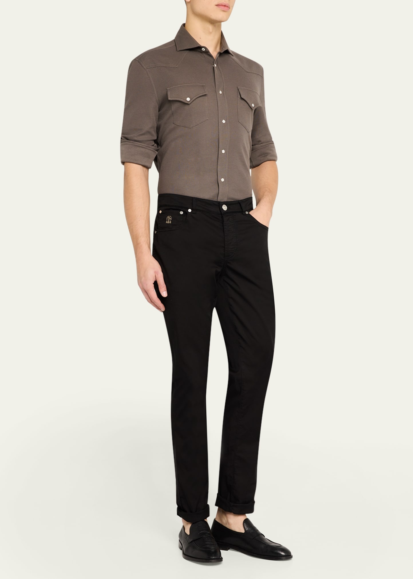 Men's Cotton and Silk Western Shirt - 2