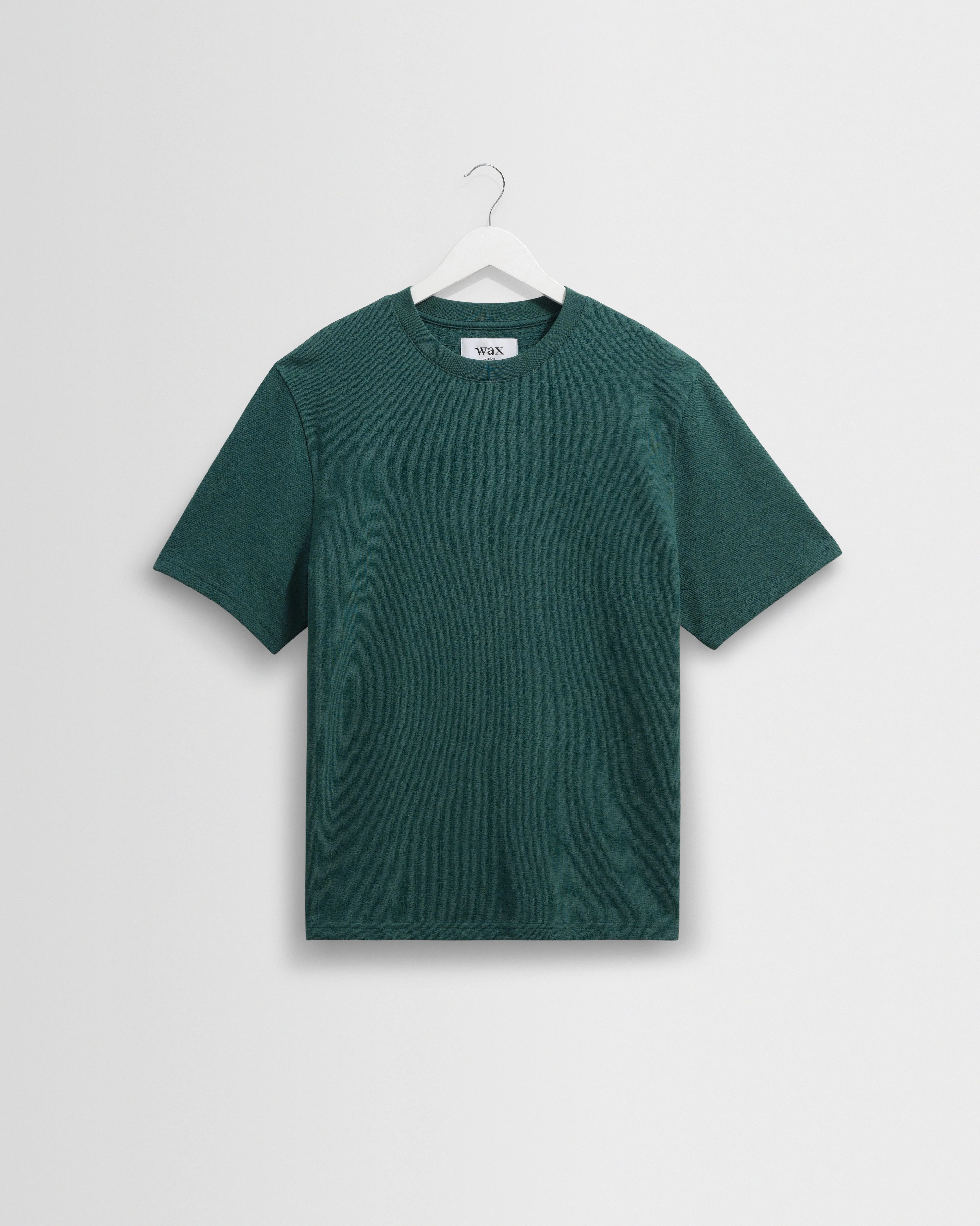 Dean - Teal Textured Organic Cotton T-Shirt - 1
