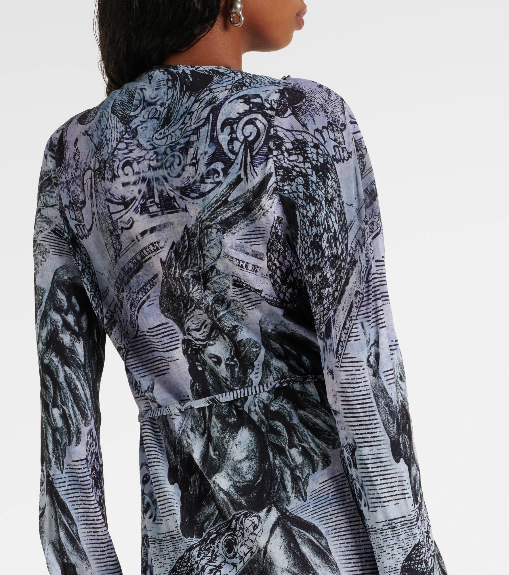 Printed wrap dress - 6