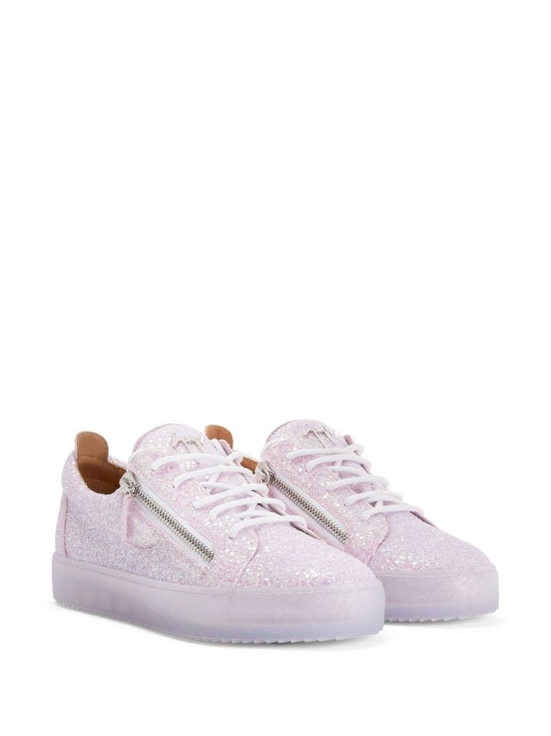 sequin-embellished low-top sneakers - 2