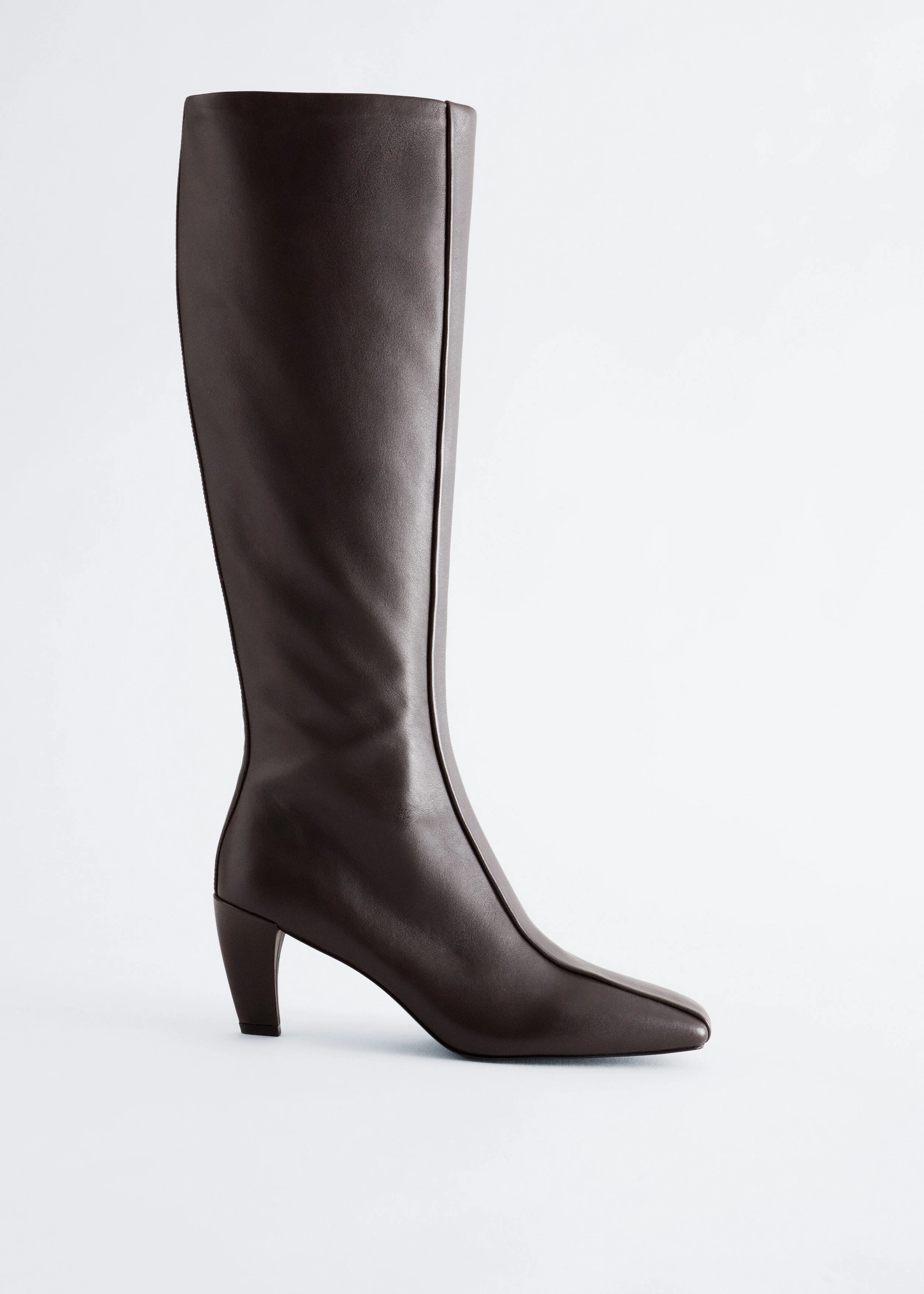 Knee-High Leather Boots - 1