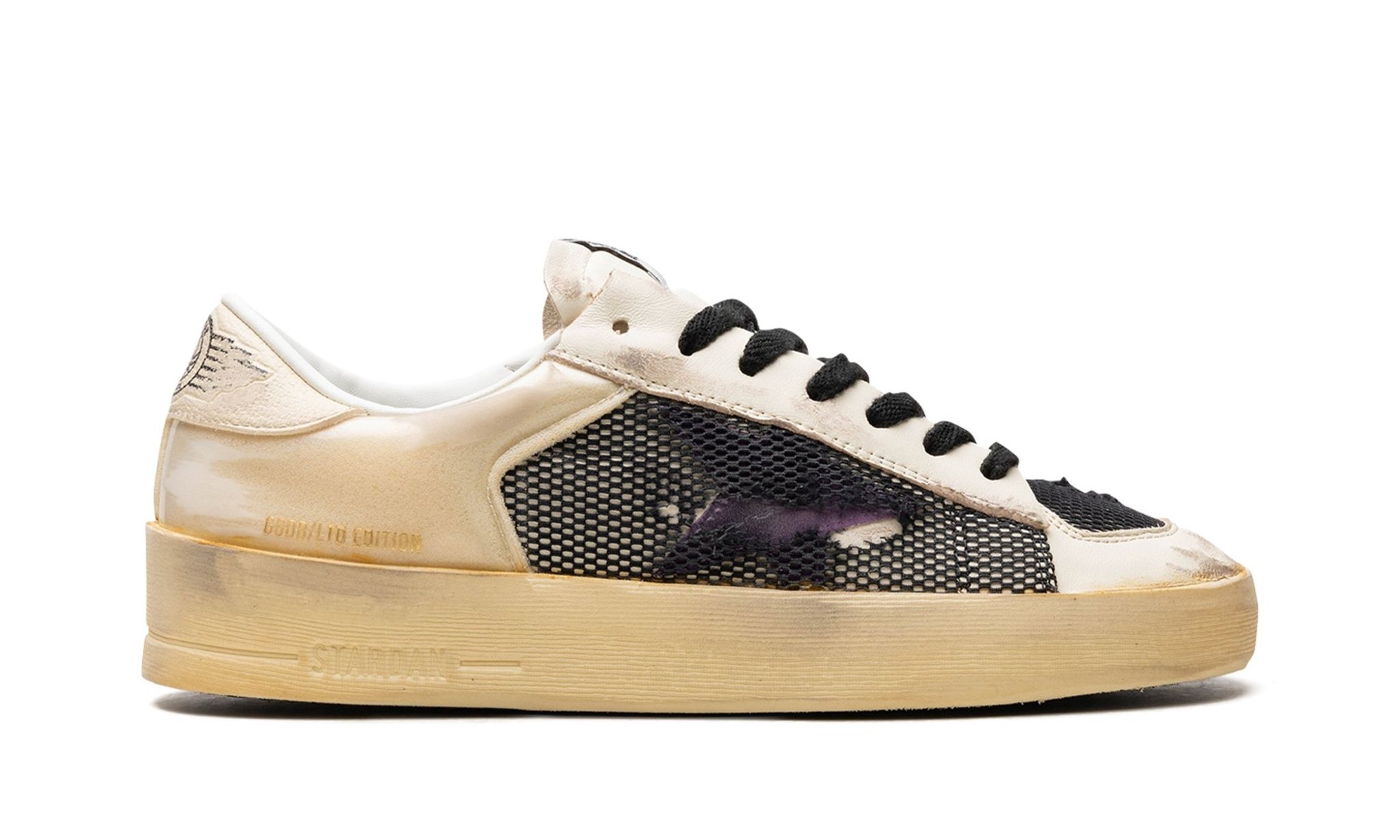 STARDAN NAPPA NET AND FOAM UPPER LEATHER STAR NAPPA TOE AND TONGUE "ECRU PURPLE BLACK" - 6