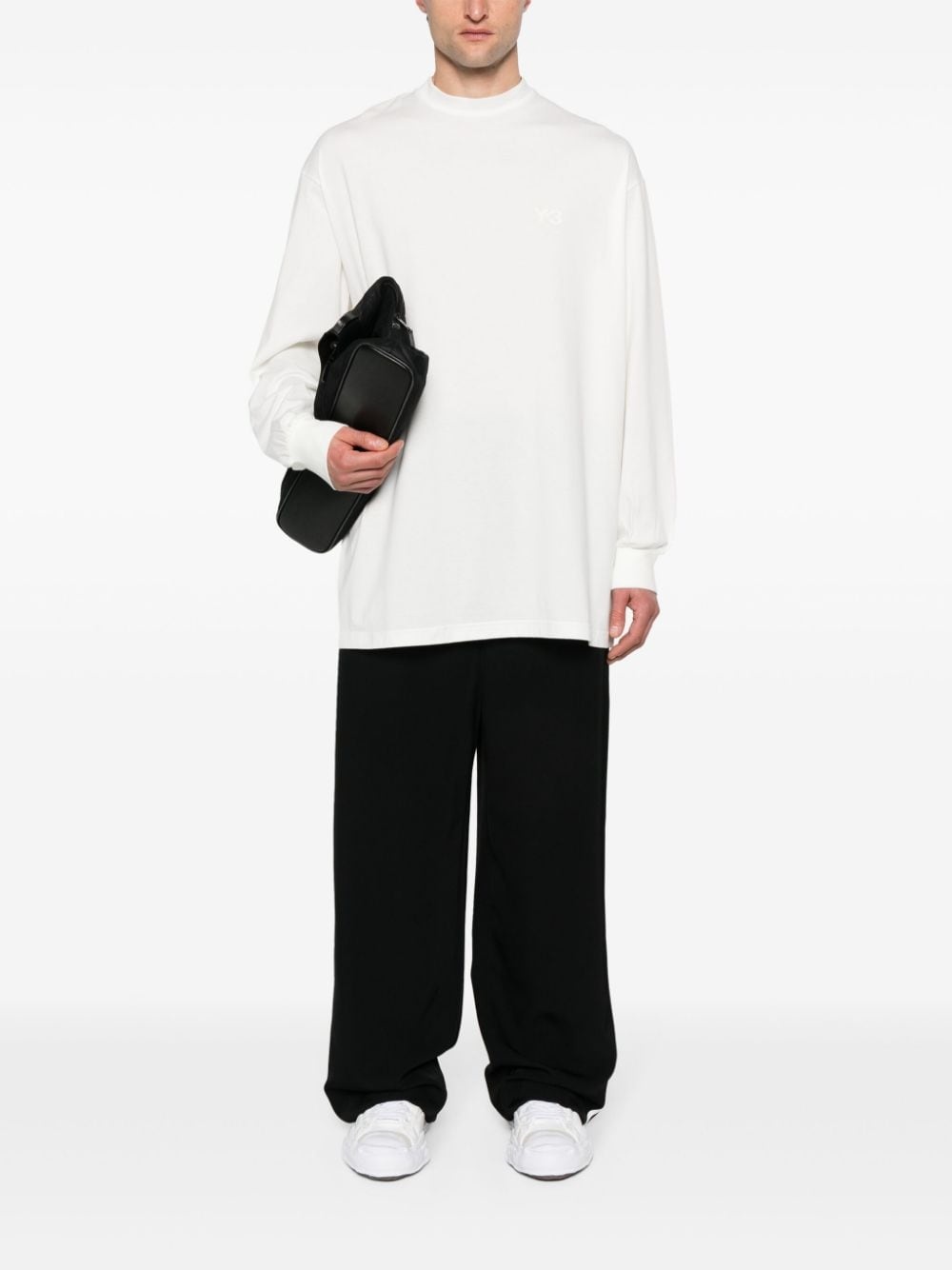 logo-print longsleeved jersey - 3