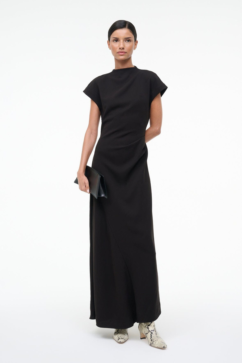 STAUD ZAYA DRESS BLACK 5