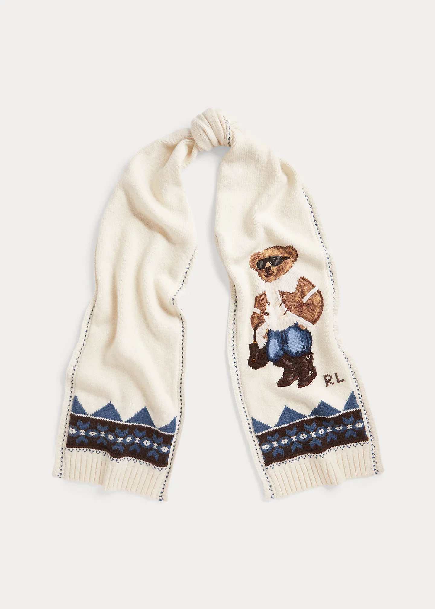 Winter Polo Bear Wool Scarf - 1