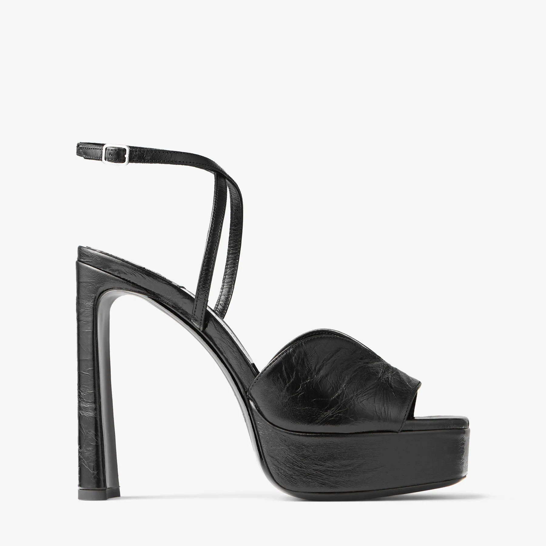 Karli Platform 125
Black Metallic Leather Platform Sandals - 1