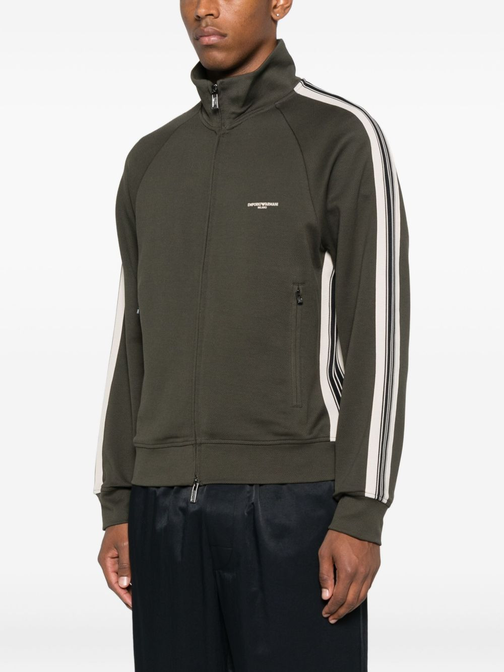 Logo Cotton Zipped Sweatshirt - 3