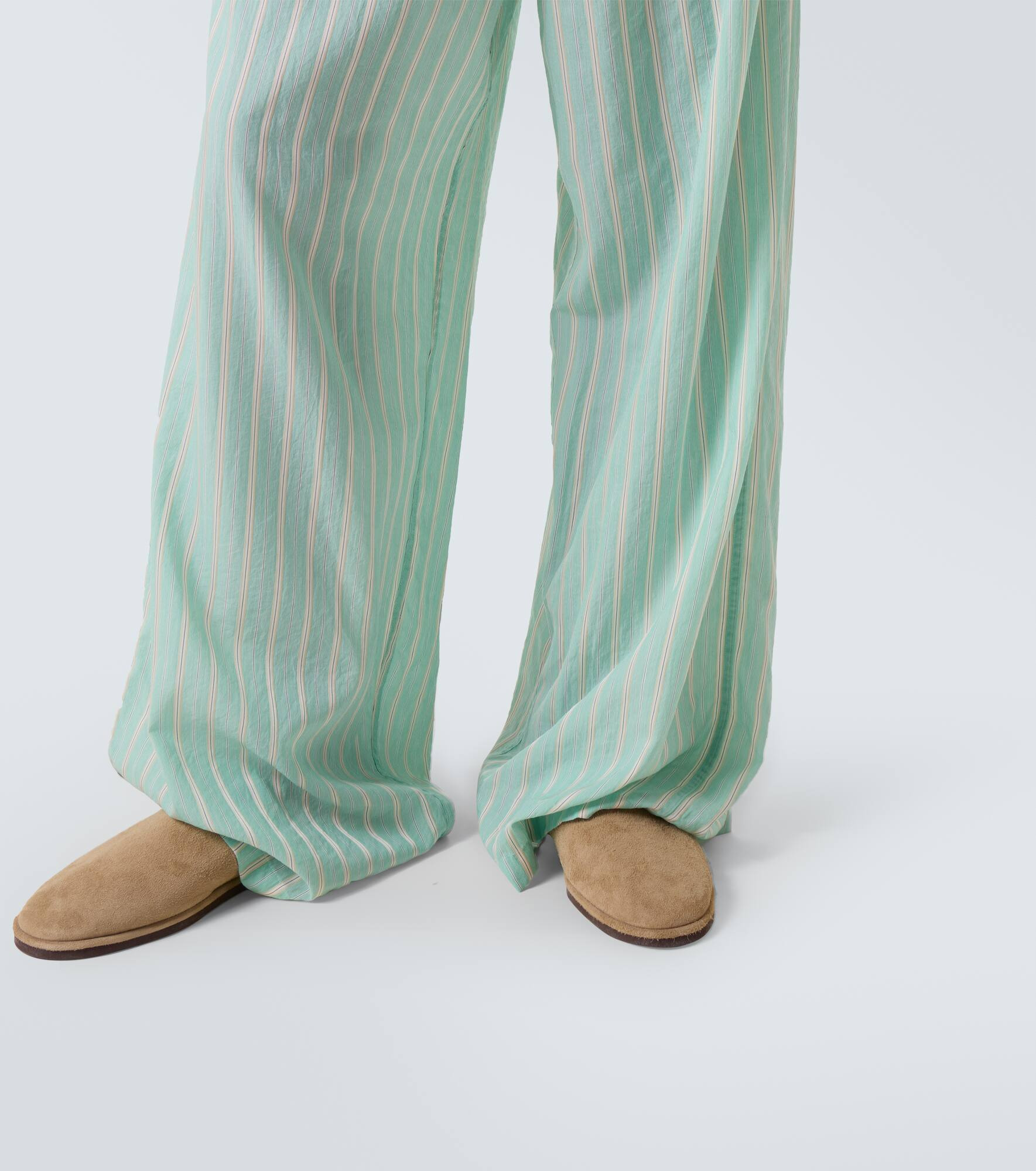 Striped mid-rise pajama pants - 6