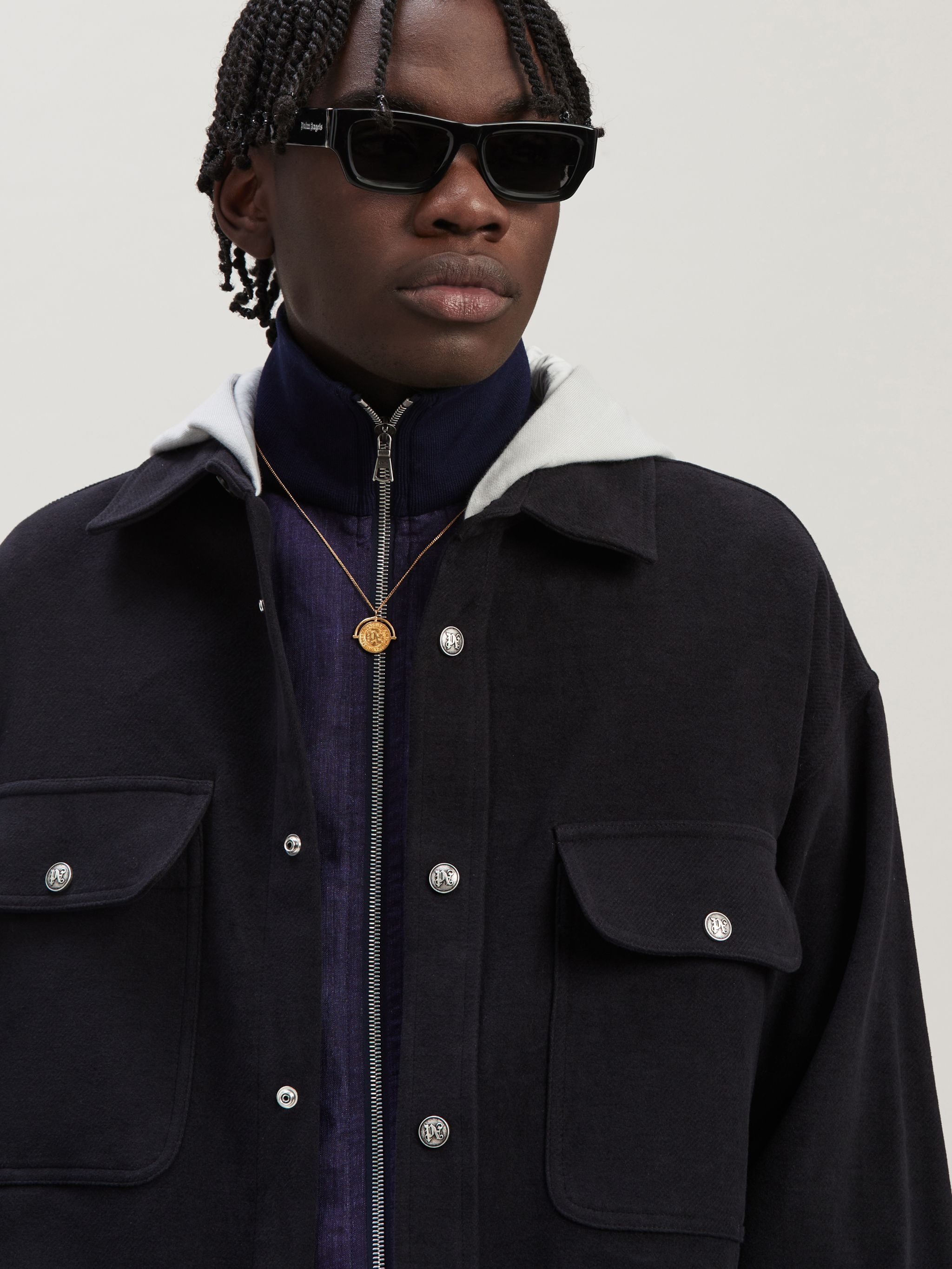 Monogram Hooded Overshirt - 6