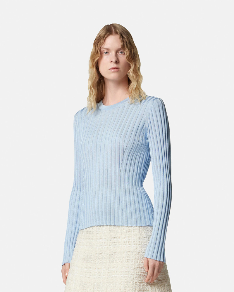 Ribbed Knit Viscose-Blend Crewneck Top 4