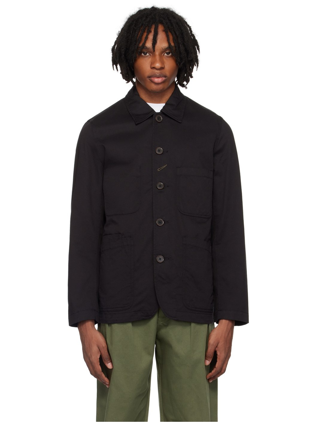 Black Patch Pocket Jacket - 1
