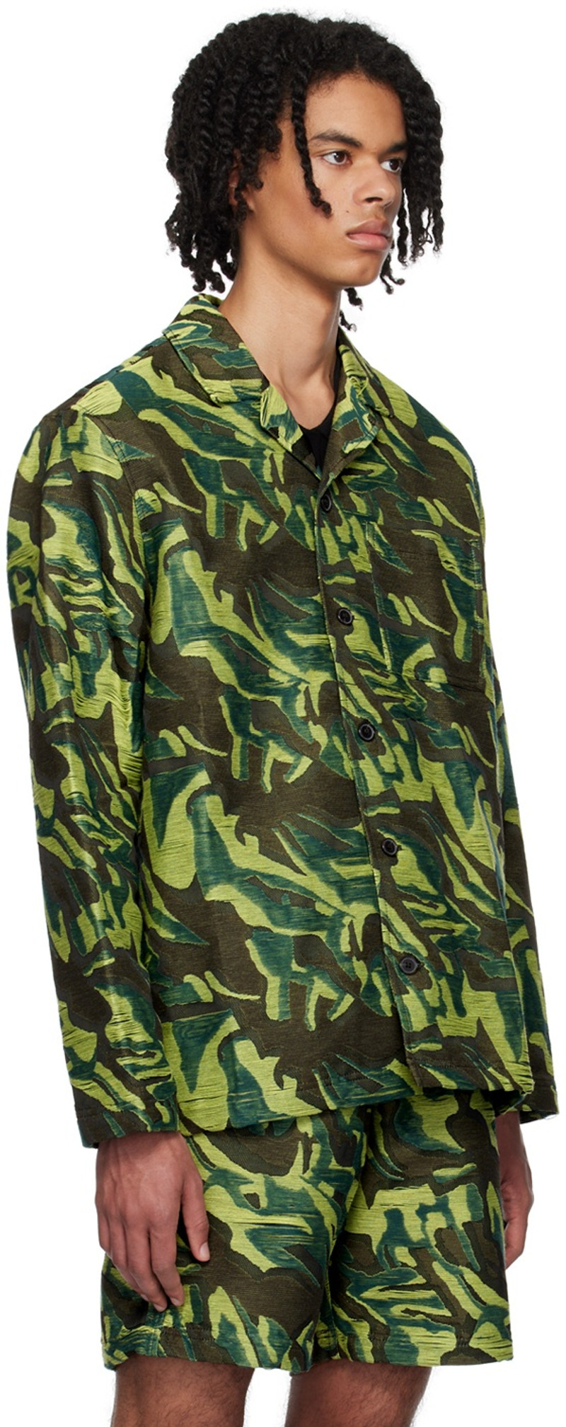 Wood Wood Green Dylan Shirt outlook