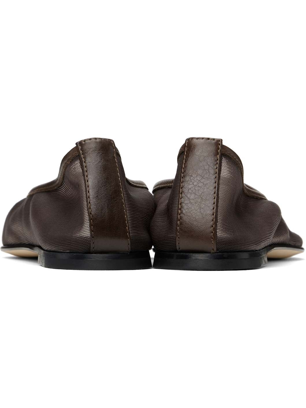 Brown Balla Mesh Ballerina Flats - 2