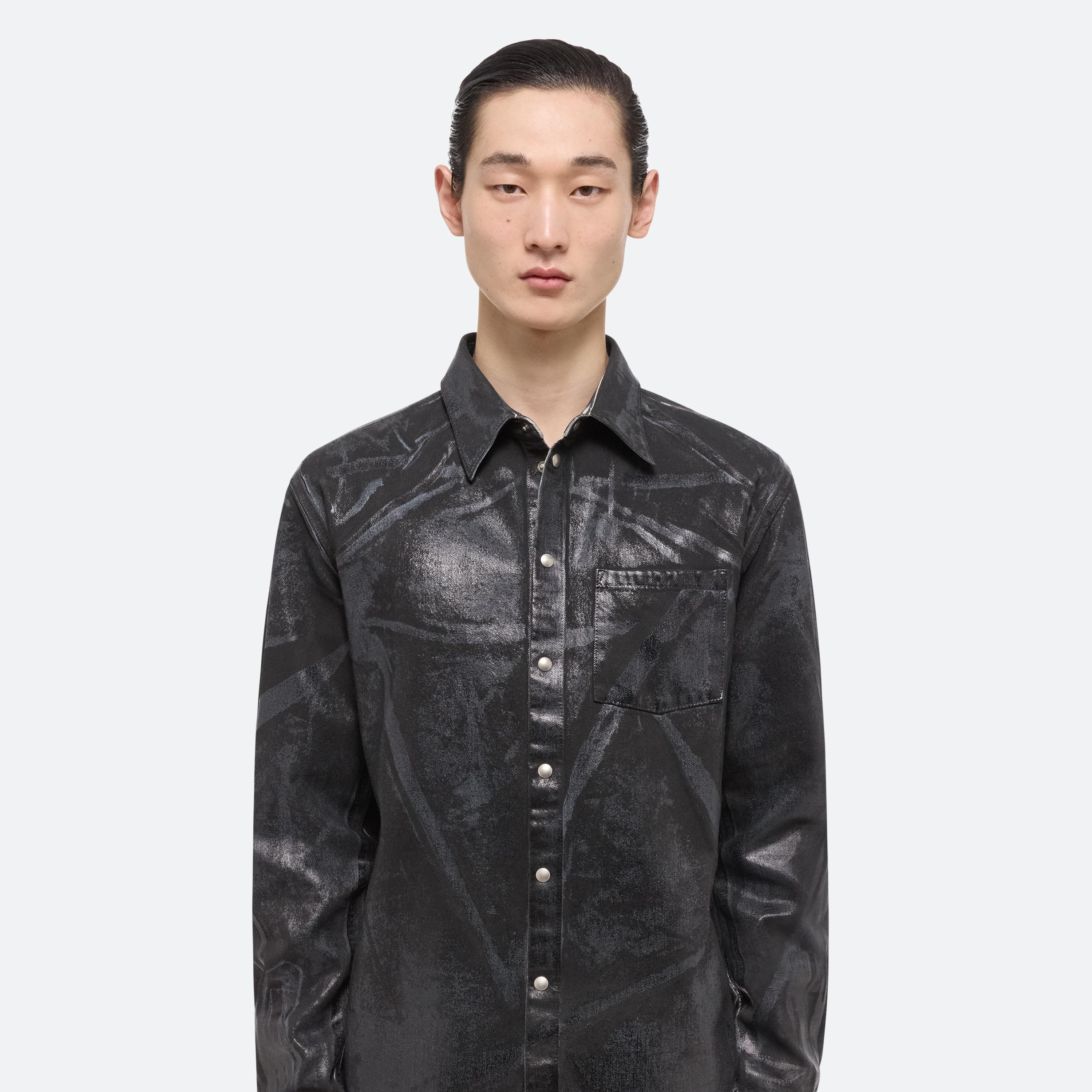FOILED DENIM SHIRT JACKET - 9