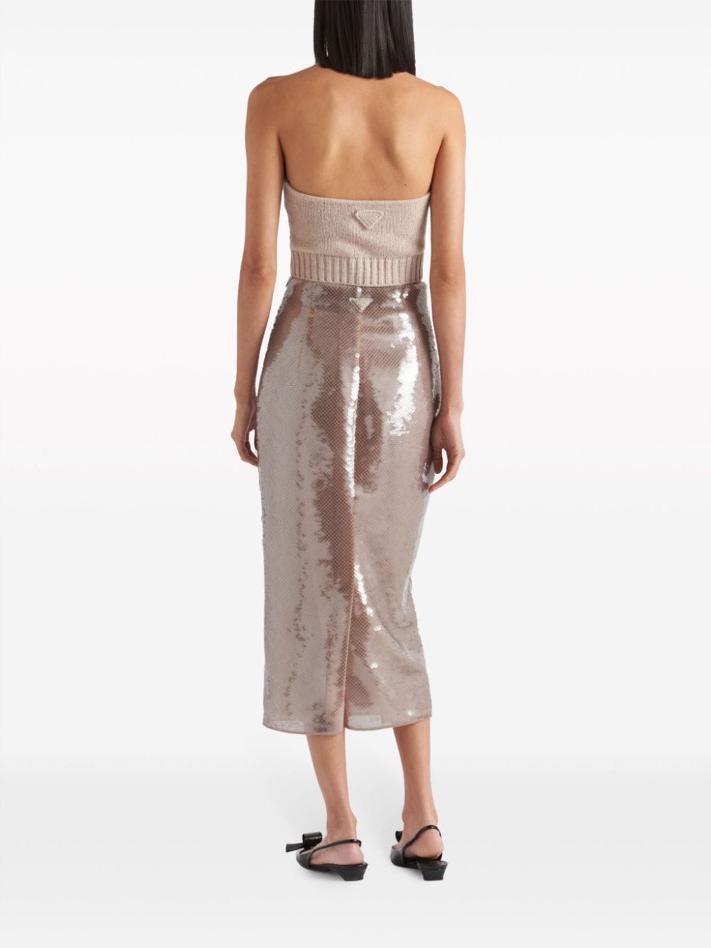 sequinned pencil midi skirt - 3