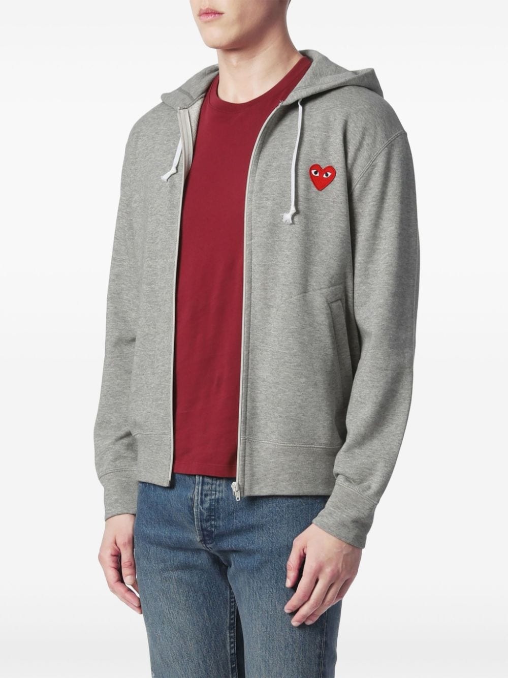 5 Heart-print cotton hoodie - 3
