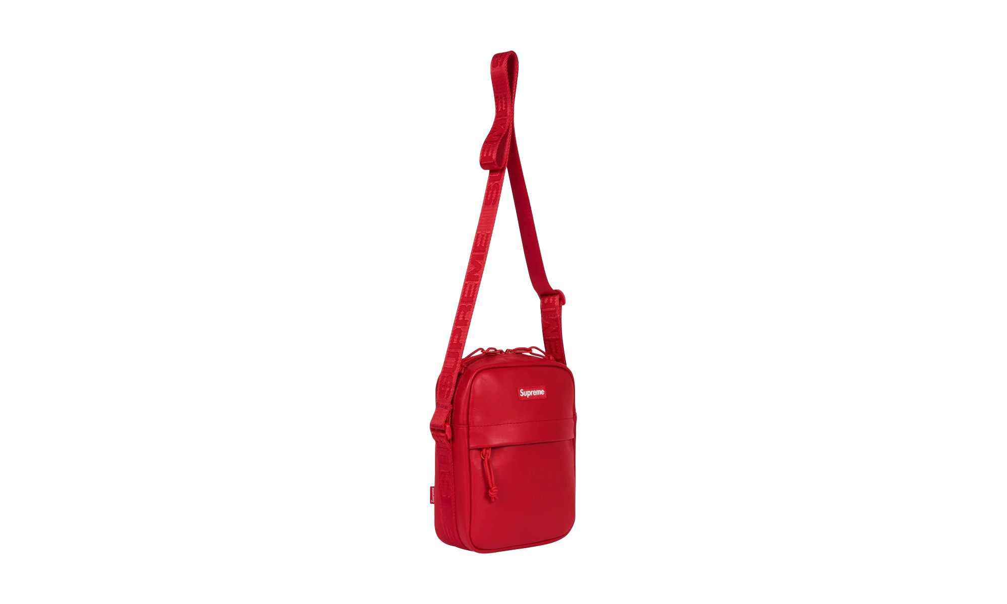 Leather Shoulder Bag "FW 23 - Red" - 3