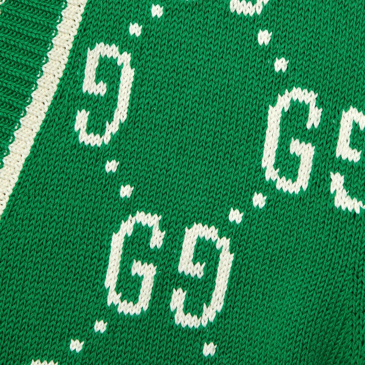 GG cotton intarsia cardigan - 4