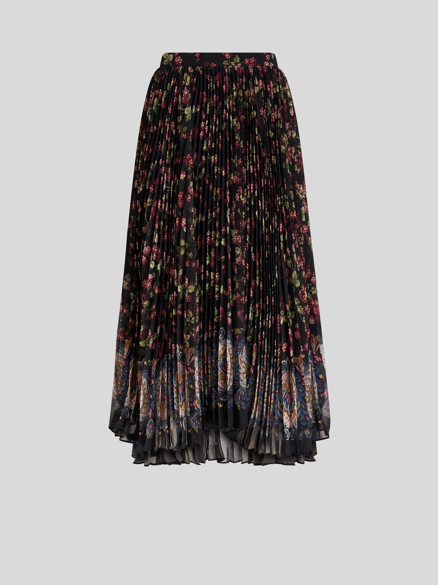 PLEATED GEORGETTE SKIRT - 1