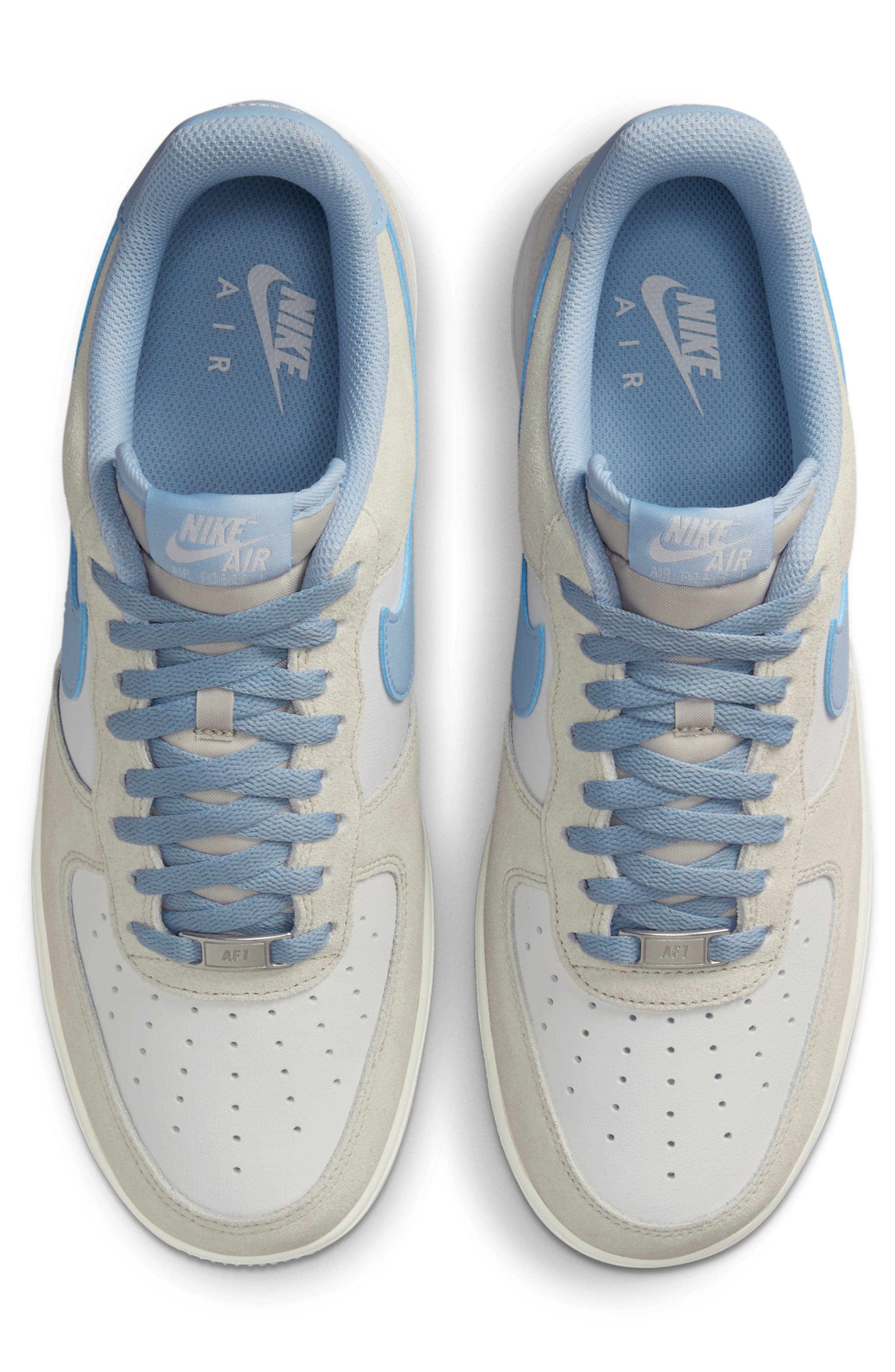 Nike Air Force 1 '07 Sneaker in Light Bone/Light Armory Blue at Nordstrom - 3