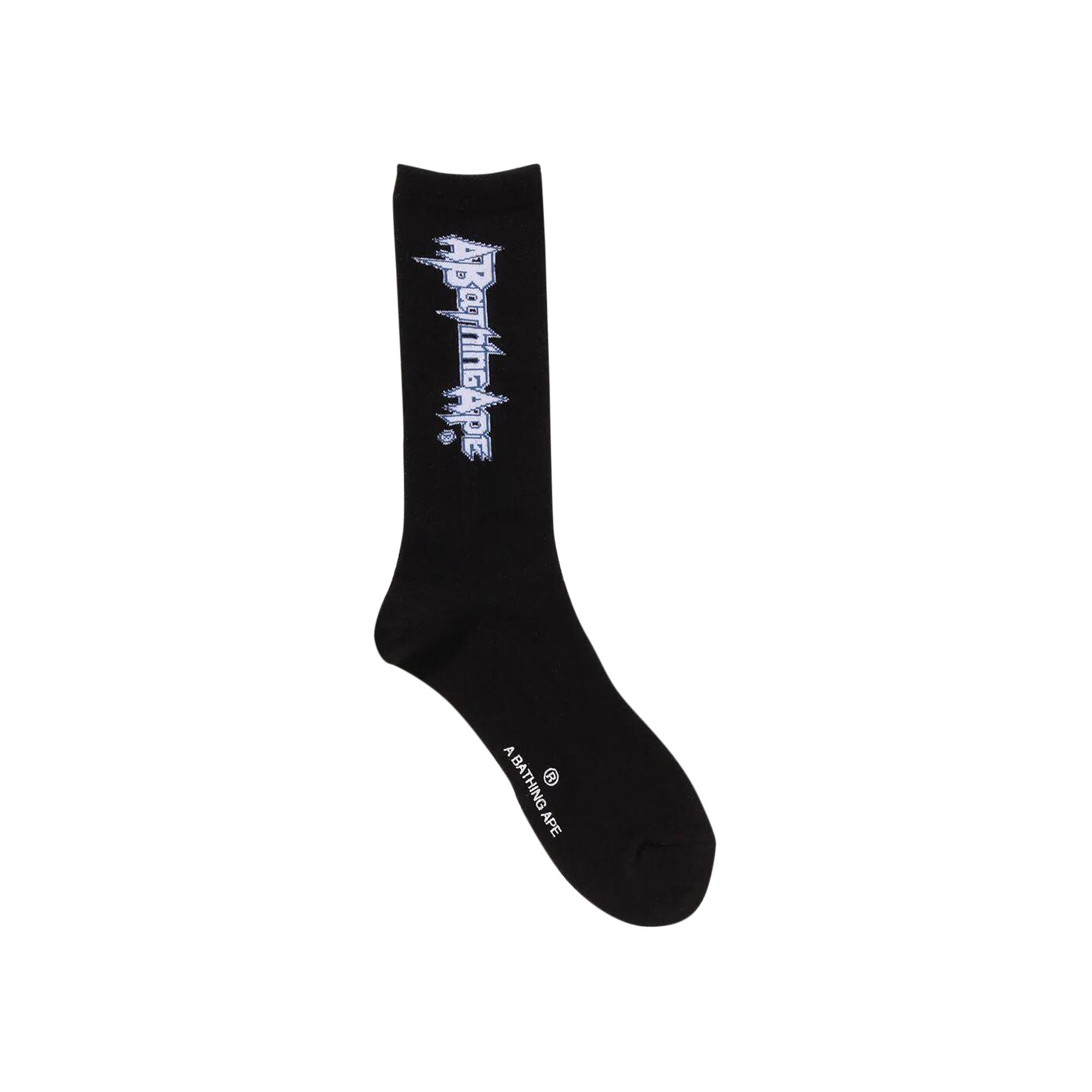 BAPE Multi Logo Long Socks 'Black' - 1