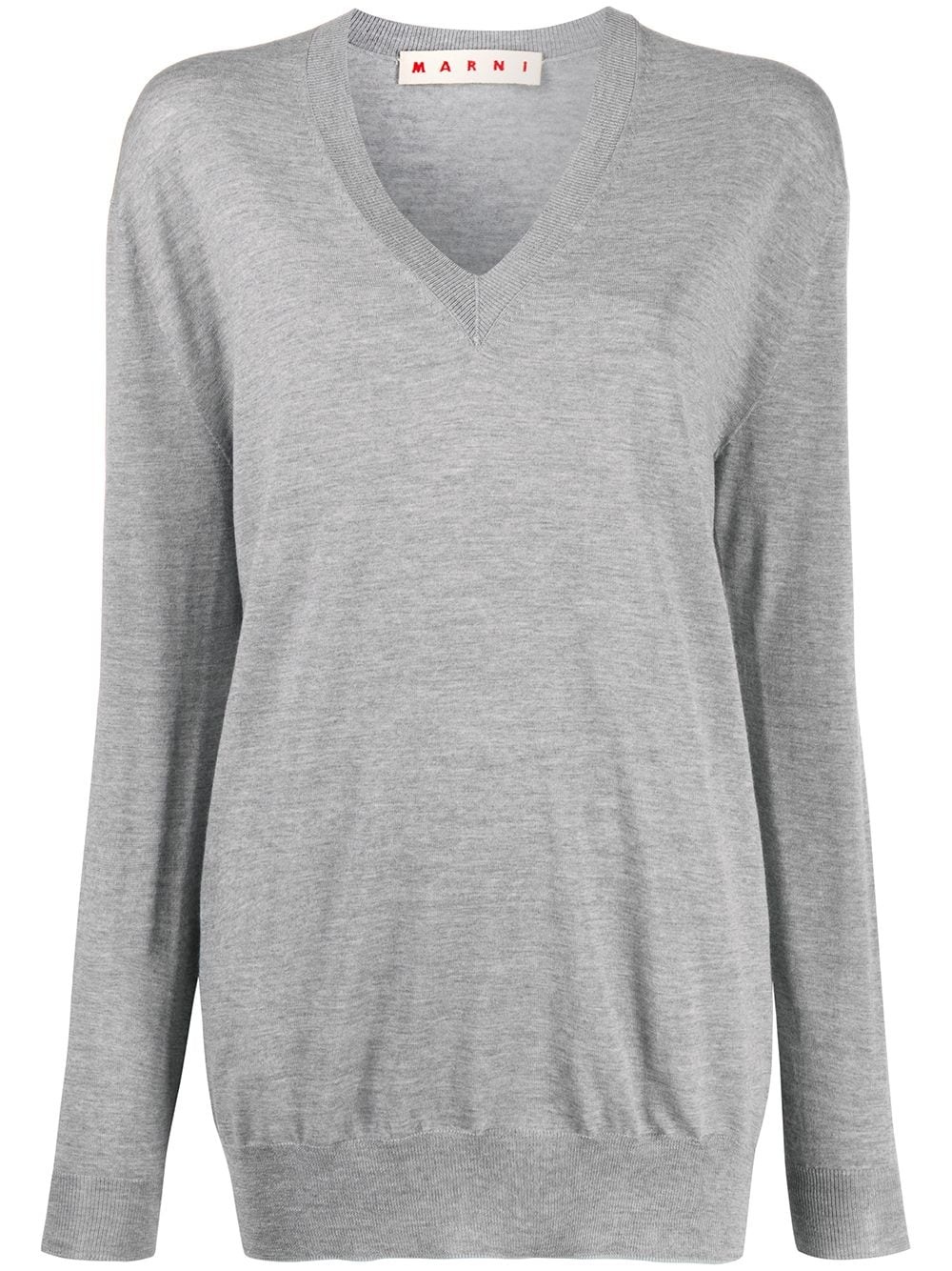 oversized V-neck jumper - 1