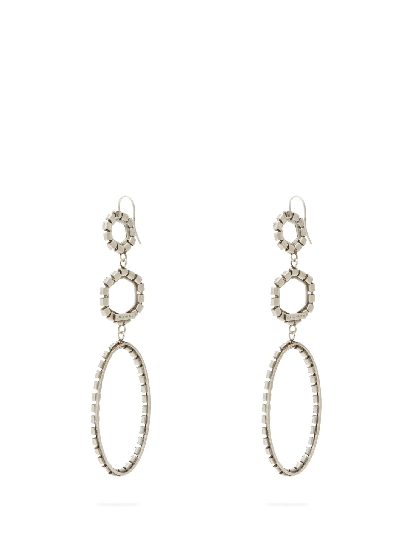 Crystal-embellished drop earrings - 3