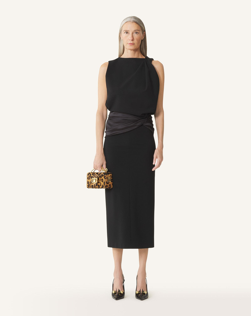 Lanvin MIDI DRESS IN JERSEY AND SATIN outlook